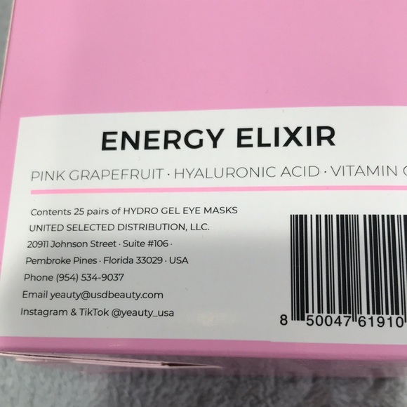 Yeauty Energy Elixir 2 boxes of 25 pairs of under eye patches New - Picture 4 of 4